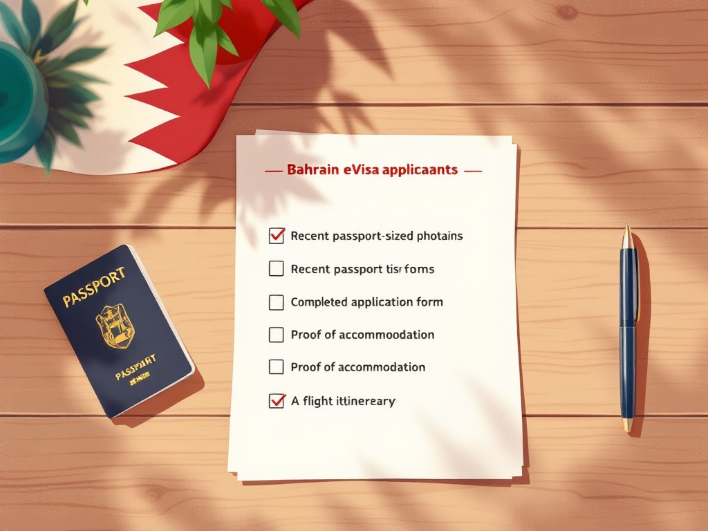 Lista kontrolna wymaganych dokumentów do eVisy Bahrajn